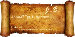 Jobbágyi Baracs névjegykártya